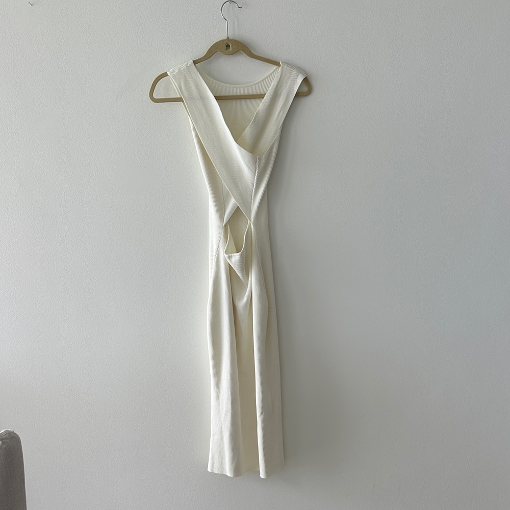 Line & Dot Cream Midi Dress - Picture 10 of 10